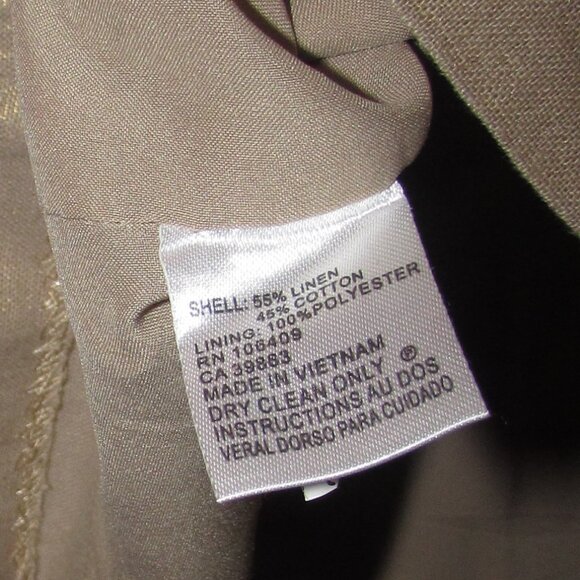 Tahari Sleeveless Linen Sheath Dress Size 2 - Picture 9 of 9